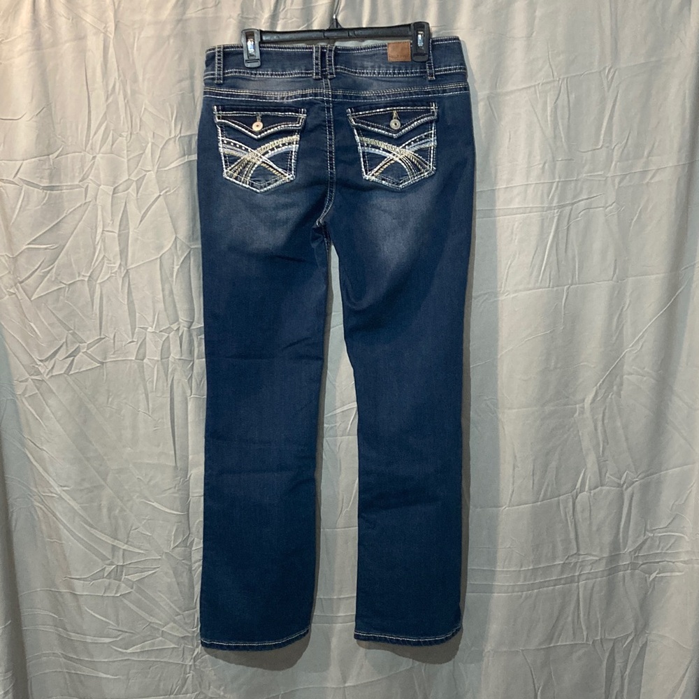 Wallflower Junior’s Dark Blue Boot Cut Jeans - Picture 2 of 11